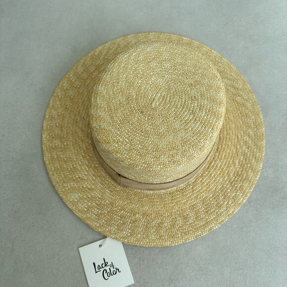 NWT Lack Of Color Spencer Boater Straw Hat w/ Suede Band - Picture 7 of 11